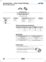 PC & PL MINI SERIES: ACCESSORIES - ONE-TOUCH FITTINGS